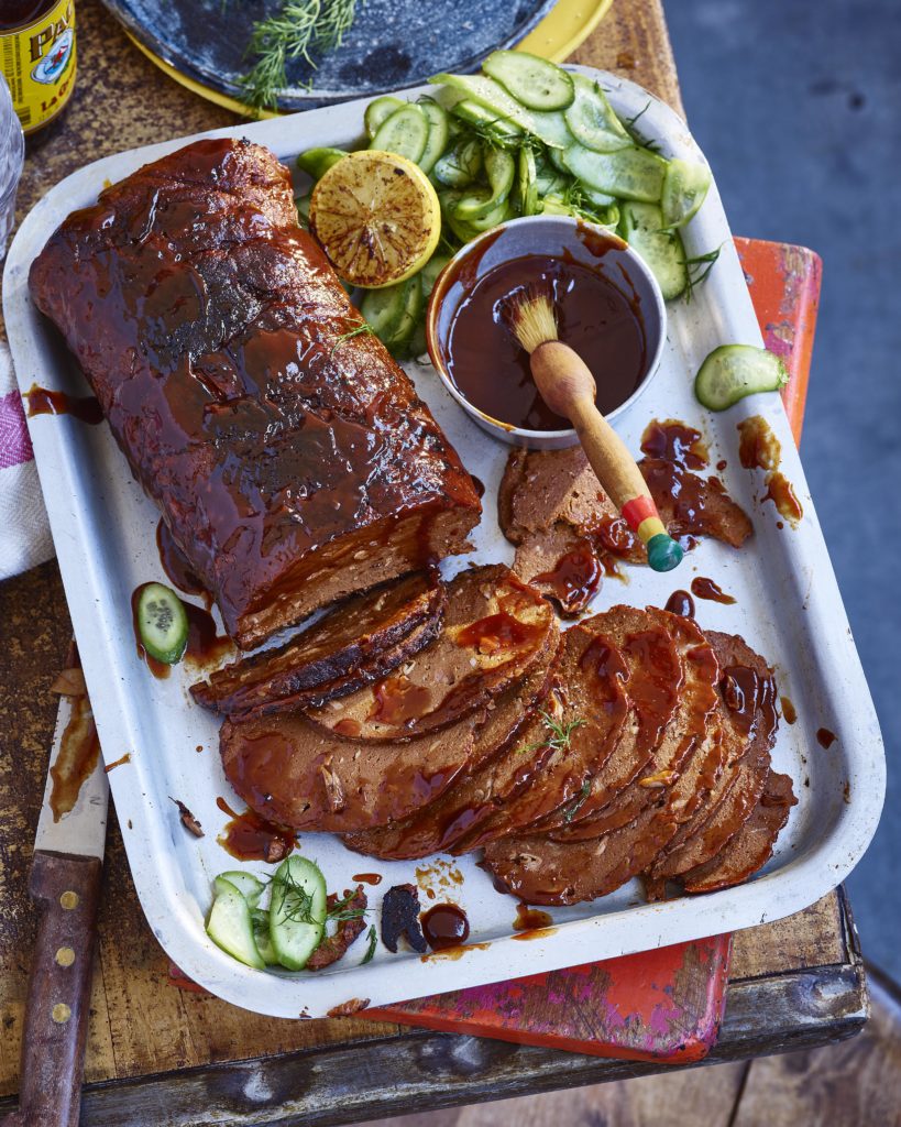 Vegan Brisket With Seitan and Chestnut Mushrooms